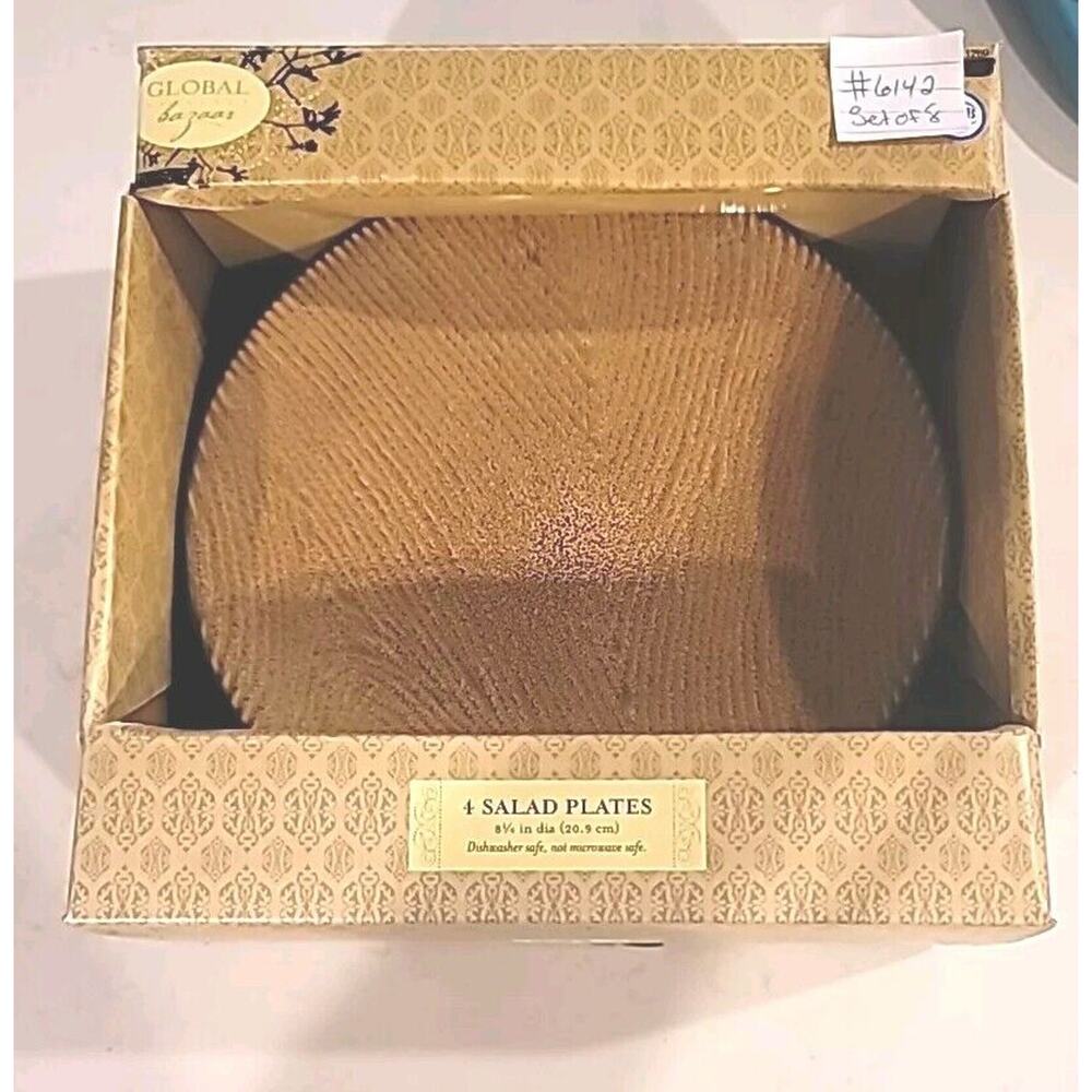 Gibson Better Homes And Garden Salad Plates Set Of 8 8 1/4 In New